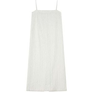 Chic White Spaghetti Strap Wedding Dress